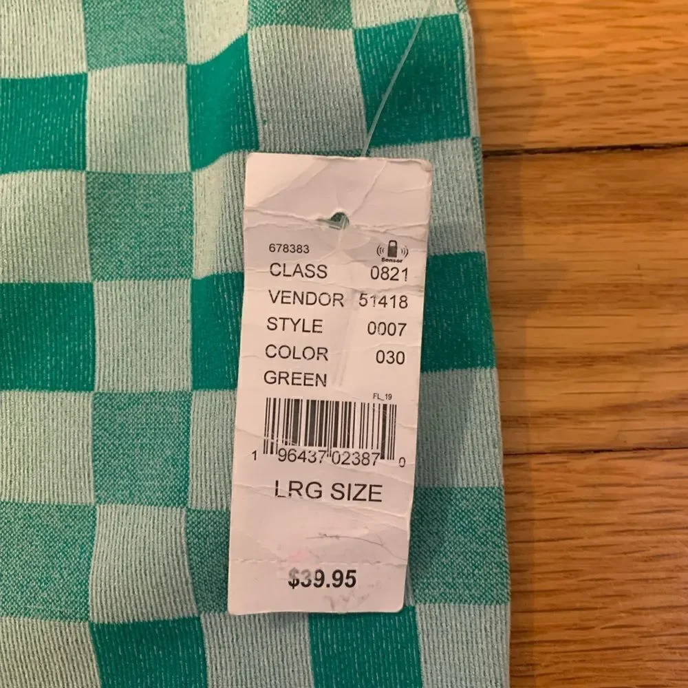 Pacsun large active shorts shapewear checkered